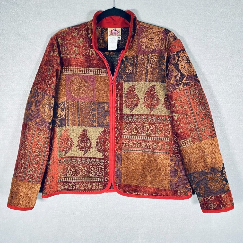 Vintage Barn Fly Jacket Womens M Multicolor Patchwork Field Coat